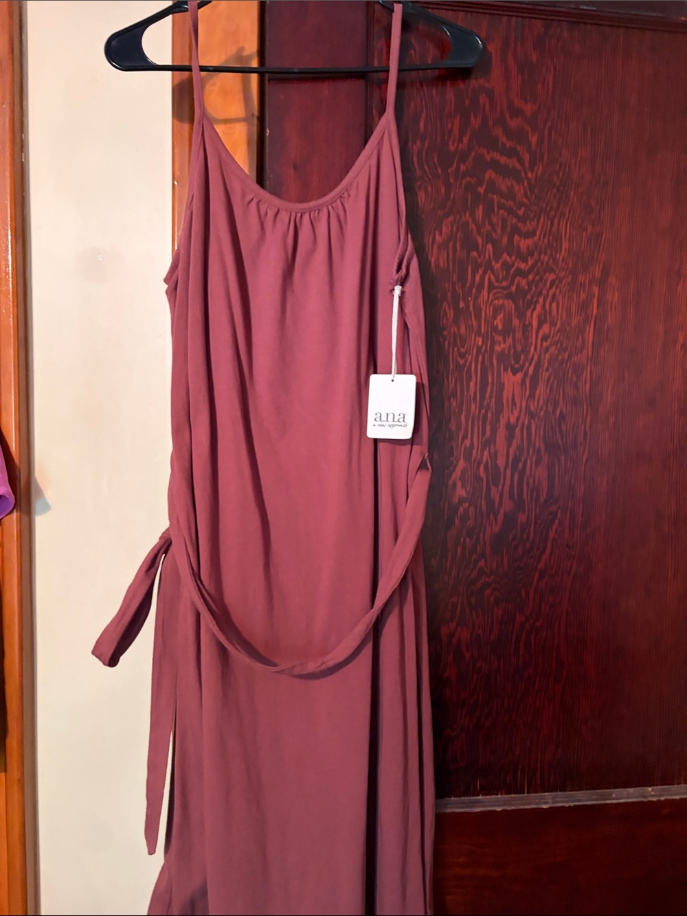 a.n.a Mauve Spaghetti-Strap Belted Maxi Dress